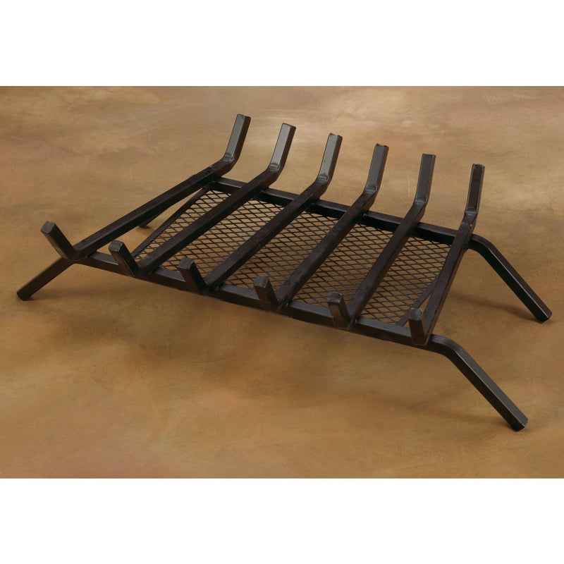 Home Impressions 27 In. Steel Fireplace Grate with Ember Screen