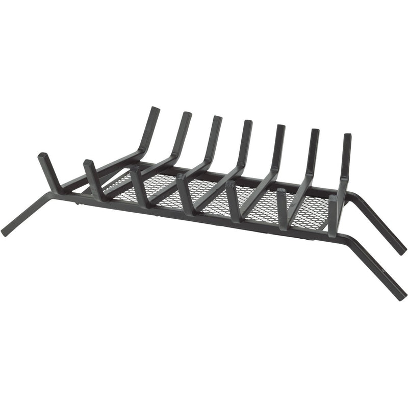 Home Impressions 30 In. Steel Fireplace Grate with Ember Screen