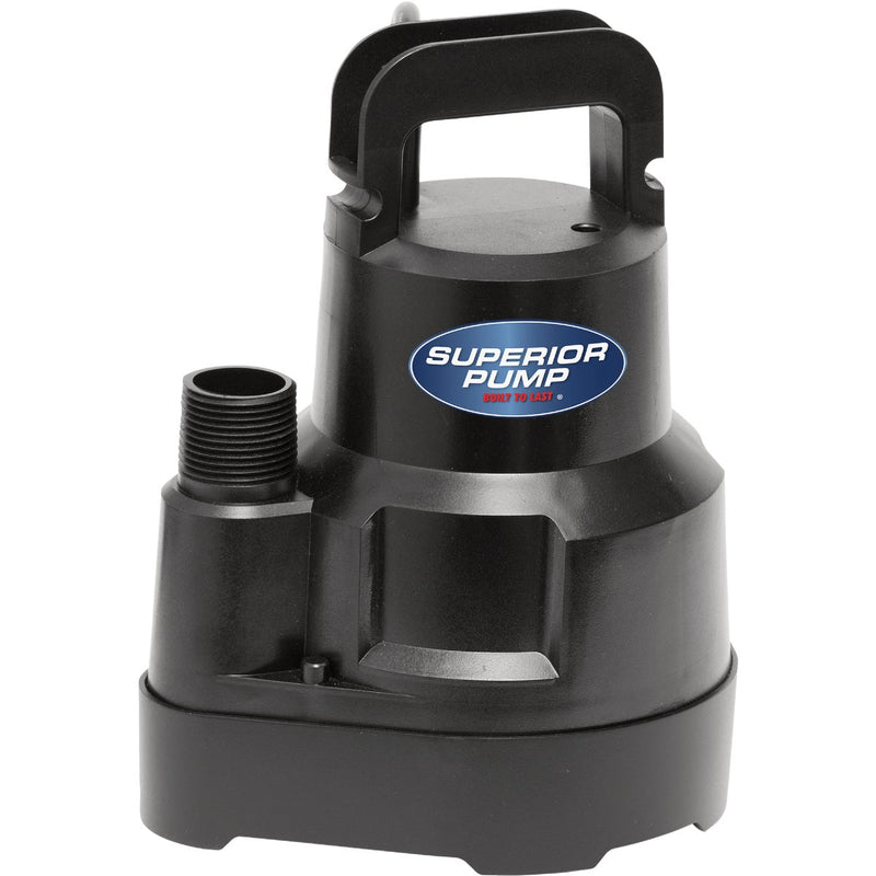 Superior Pump 1/6 HP 1920 GPH Oil-Free Submersible Utility Pump