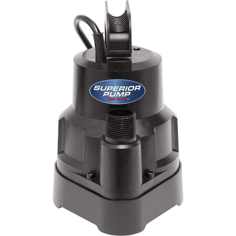 Superior Pump 1/6 HP 1920 GPH Oil-Free Submersible Utility Pump