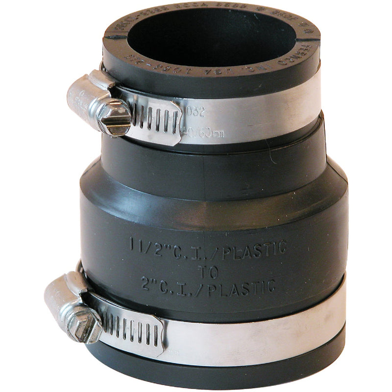 Fernco 2 In. x 1-1/2 In. Flexible PVC Coupling