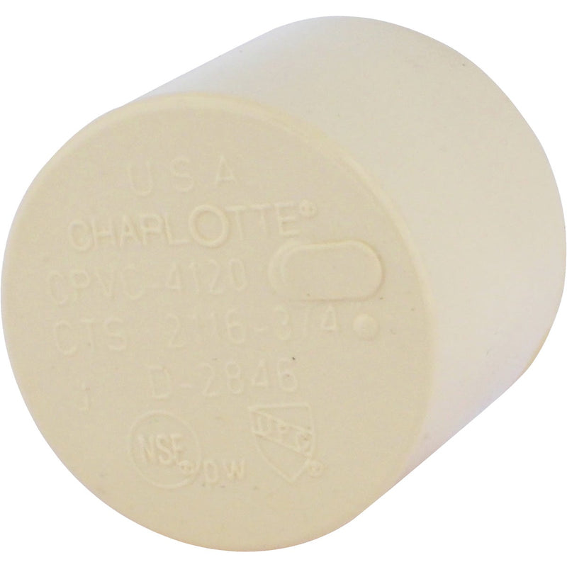 Charlotte Pipe 3/4 In. Slip Solvent Weld CPVC Cap