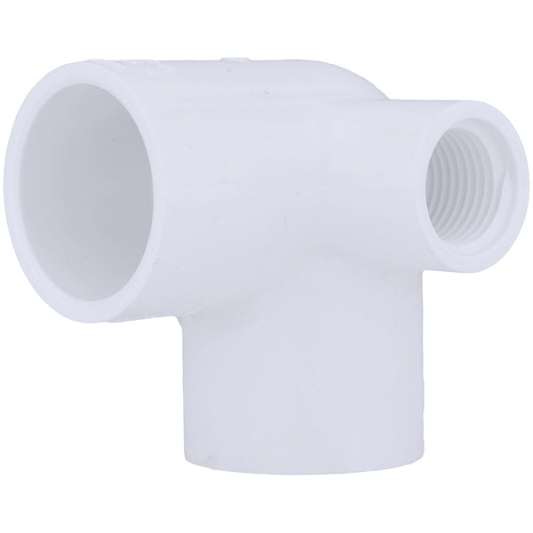 Charlotte Pipe 1 In. x 1 In. Slip x 1/2 In. Female Schedule 40 90 Deg. PVC Elbow w/Side Inlet (1/4 Bend)