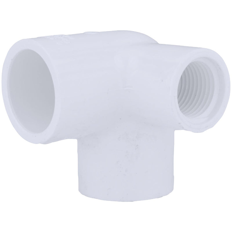 Charlotte Pipe 3/4 In. x 3/4 In. Slip x 1/2 In. Female Schedule 40 90 Deg. PVC Elbow w/Side Inlet (1/4 Bend)