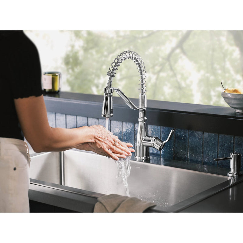 Moen Nolia 1-Handle Pull-Down Widespread Kitchen Faucet, Chrome