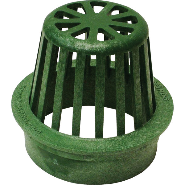 NDS 4 In. Green Structural Foam Polyethylene Atrium Drain Grate