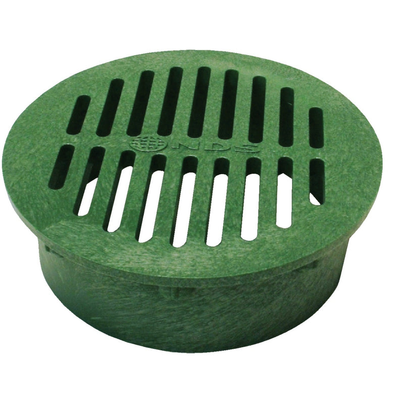 NDS 6 In. Green PVC Round Grate