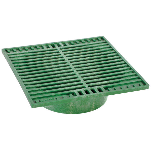 NDS 9 In. x 9 In. Green Polyolefin Square Grate