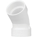 Charlotte Pipe 1-1/2 In. Schedule 40 45 Deg. Sanitary DWV PVC Elbow (1/8 Bend)
