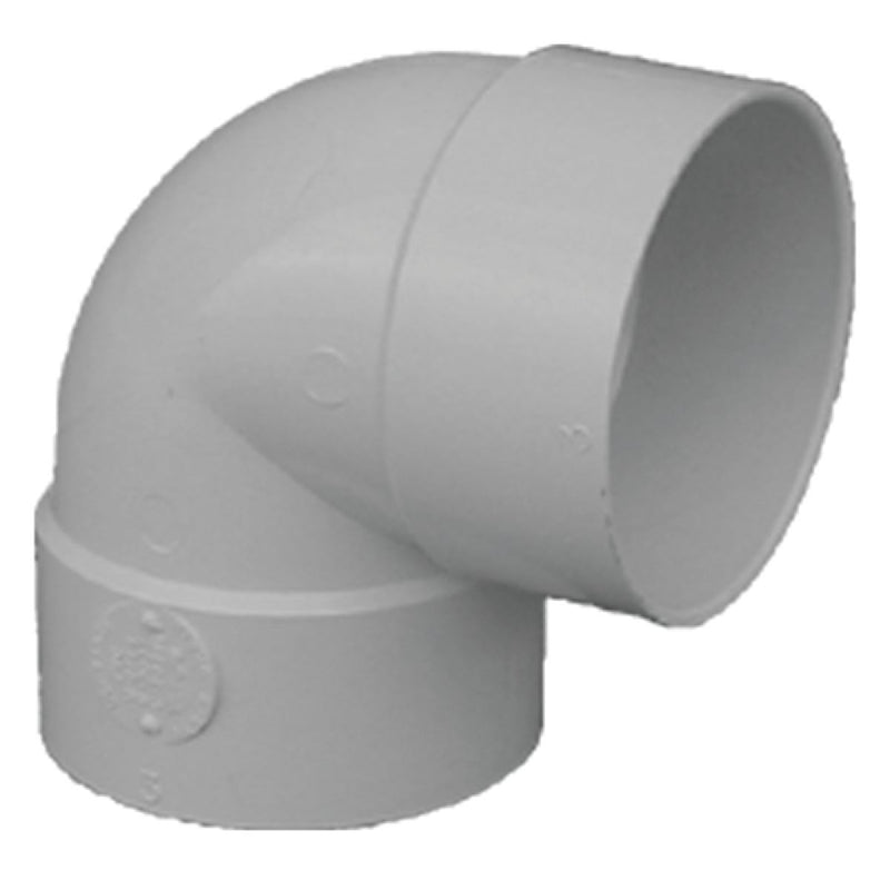 IPEX 4 In. SDR 35 90 Deg. PVC Sewer and Drain Short Turn Elbow (1/4 Bend)