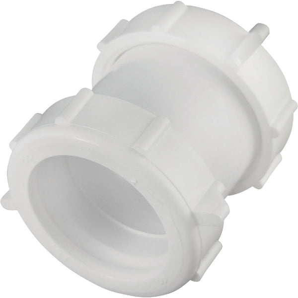 Do it Best 1-1/2 In. White Plastic Straight Extension Coupling