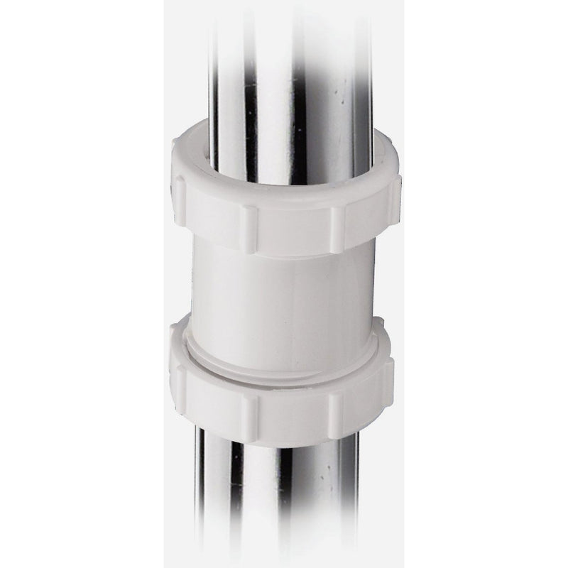 Do it Best 1-1/2 In. White Plastic Straight Extension Coupling