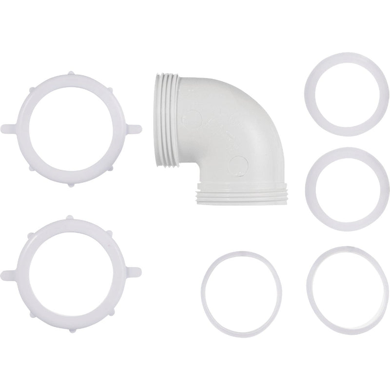 Do it Best 1-1/2 In. White PVC 90 Degree Elbow Coupling