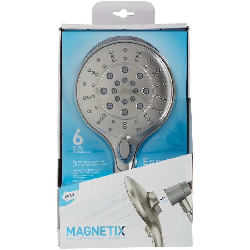 Moen Engage 6-Spray 1.75 GPM Handheld Shower Head with Magnetix, Brushed Nickel