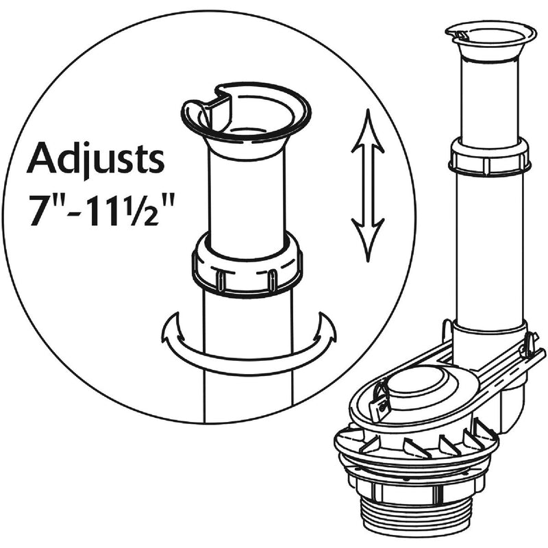 Korky 3 to 5 GPF Adjustable Flush Valve and Premium Flapper Kit