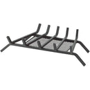 Home Impressions 24 In. Steel Fireplace Grate with Ember Screen