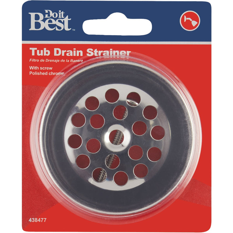 Do it Best 2 In. Dome Cover Tub Drain Strainer with Chrome Finish