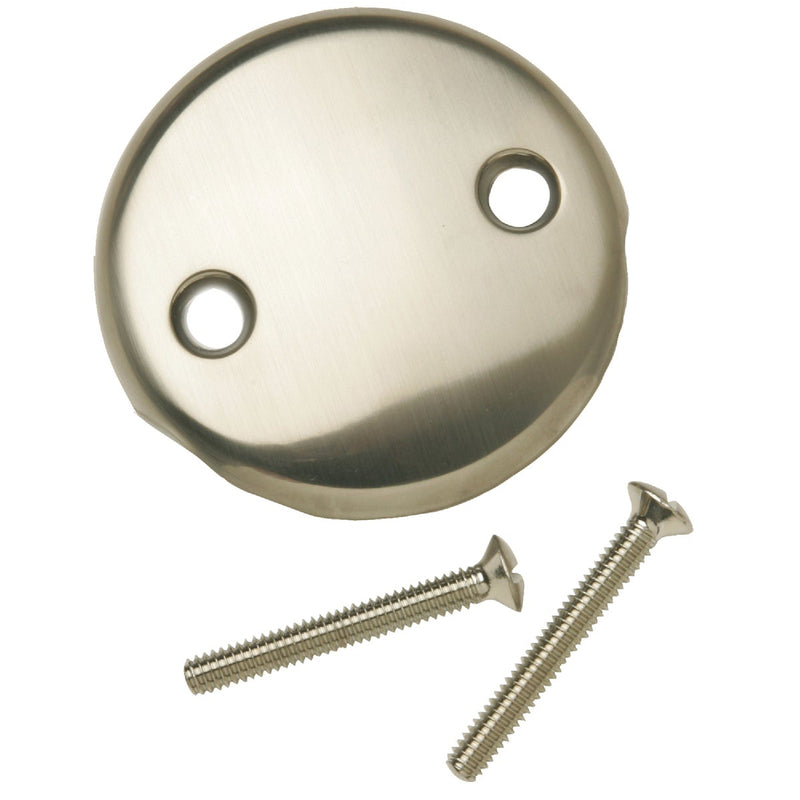 Do it Best Two-Hole Brushed Nickel Bath Drain Face Plate
