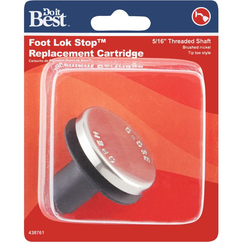 Do it Best Toe-Touch 5/16 In. Thread Tub Drain Stopper Cartridge in Brushed Nickel