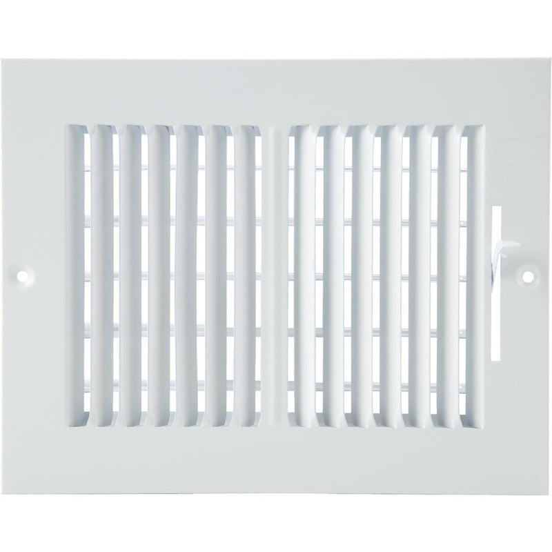 Home Impressions 9.76 In. x 7.76 In. White Steel Wall Register