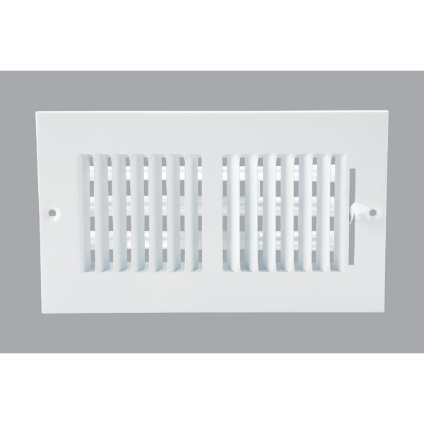 Home Impressions 9.76 In. x 5.75 In. White Steel Wall Register