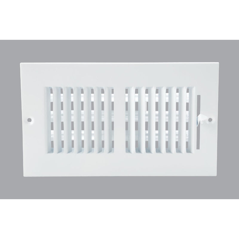 Home Impressions 9.76 In. x 5.75 In. White Steel Wall Register