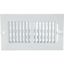 Home Impressions 9.76 In. x 5.75 In. White Steel Wall Register