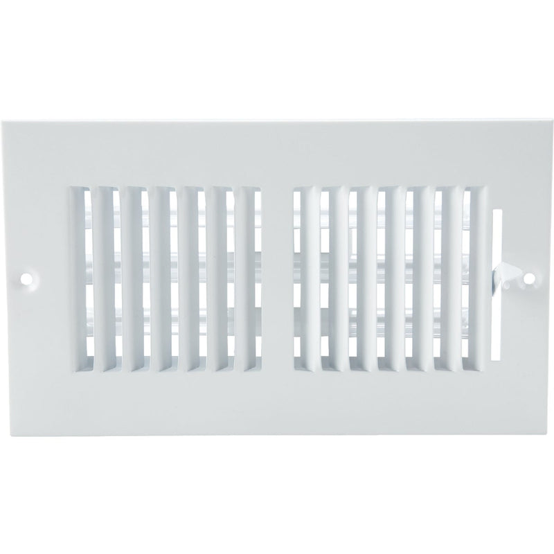 Home Impressions 9.76 In. x 5.75 In. White Steel Wall Register