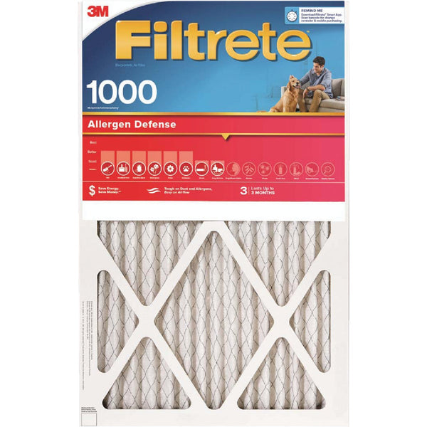 Filtrete 18 In. x 24 In. x 1 In. 1000/1085 MPR Allergen Defense Furnace Filter, MERV 11
