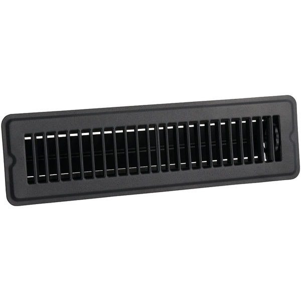 Home Impressions 2-1/4 In. x 12 In. Matte Black Steel Floor Register