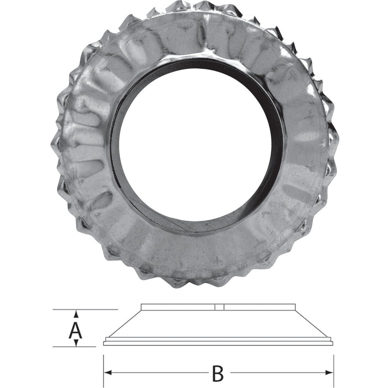 SELKIRK RV 3 In. x 1-9/16 In. x 6-5/8 In. Storm Collar