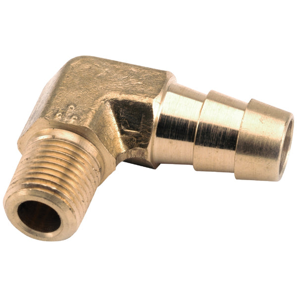 Anderson Metals 3/8 In. MIP x 3/8 In. Hose Barbed 90 Deg. Brass Elbow (1/4 Bend)