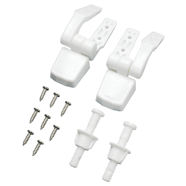 Do it Best White Plastic Top Mount Toilet Seat Hinge