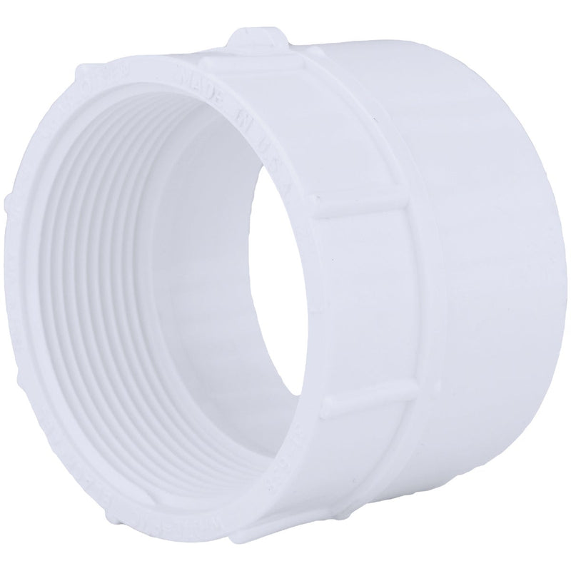 Charlotte Pipe 2 In. Hub x 2 In. FPT Schedule 40 DWV PVC Adapter