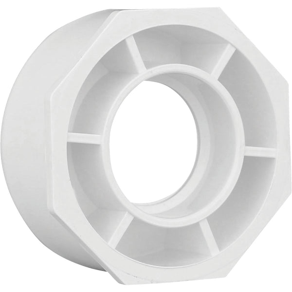 Charlotte Pipe 4 In. SPG x 2 In. Hub Schedule 40 DWV Reducing PVC Bushing