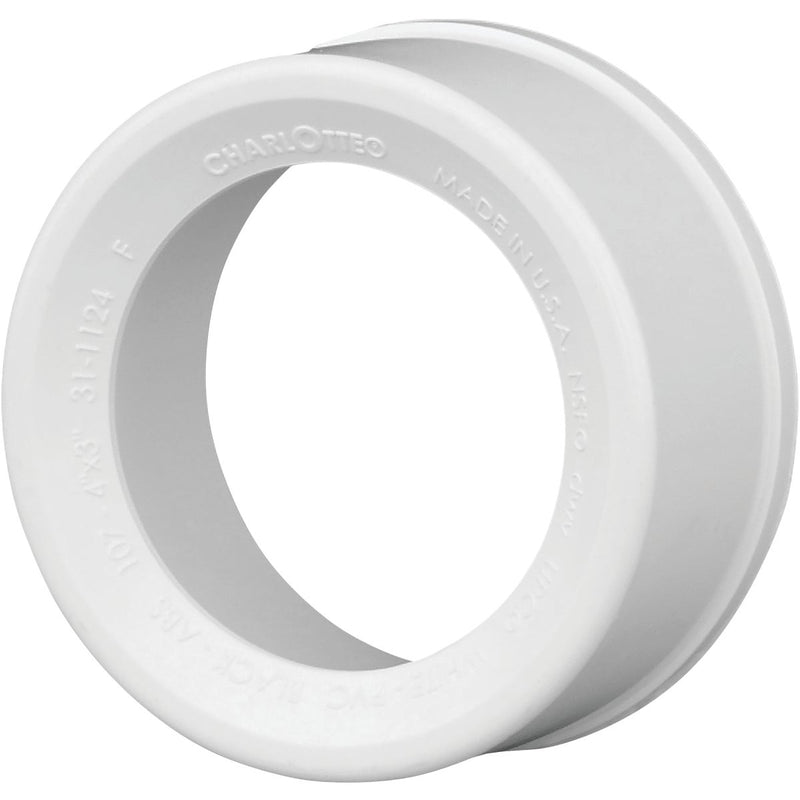 Charlotte Pipe 4 In. SPG x 3 In. Hub Schedule 40 DWV Reducing PVC Bushing