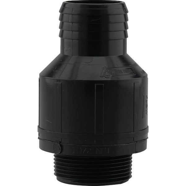 PLUMBEEZE 1-1/2 In. ABS Thermoplastic Full-Flow Sump Pump Check Valve