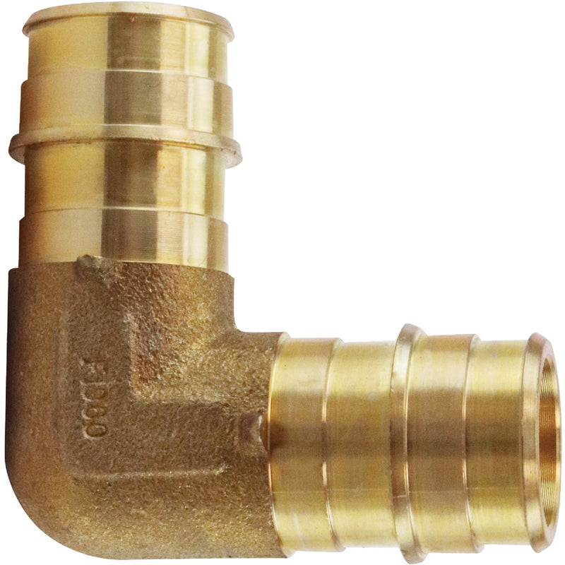 Apollo Retail 3/4 In. x 3/4 In. Barb 90 Deg. Brass Expansion PEX-A Elbow