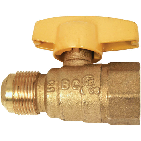 Dormont 5/8 In. OD Male Flare x 1/2 In. FIP Forged Brass Gas Shutoff Valve