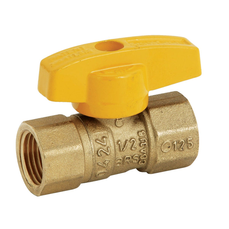 Dormont 1/2 In. FIP x 1/2 In. FIP Forged Brass Straight Gas Shutoff Valve