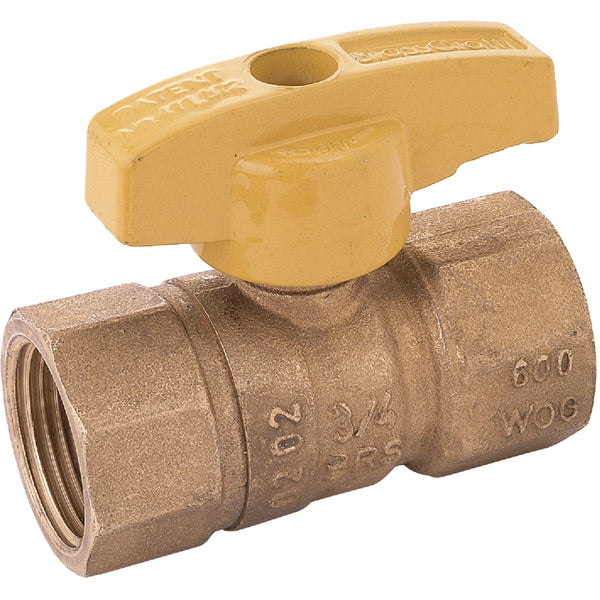 Dormont 3/4 In. FIP x 3/4 In. FIP Forged Brass Straight Gas Shutoff Valve