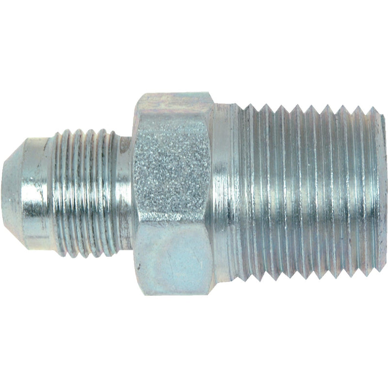 Dormont 3/8 In. OD Flare x 1/2 In. MIP (tapped 3/8 In. FIP) Zinc-Plated Carbon Steel Adapter Gas Fitting