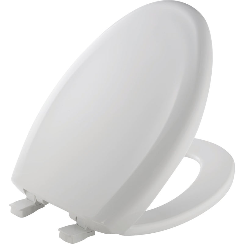 Mayfair Elongated Closed Front Premium Sweptback Slow-Close White Plastic Toilet Seat