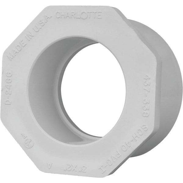 Charlotte Pipe 3 In. SPG x 2 In. Slip Schedule 40 PVC Bushing