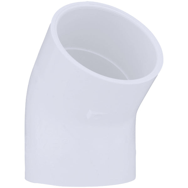 Charlotte Pipe 3 In. Slip x Slip Schedule 40 45 Deg. PVC Elbow (1/8 Bend)