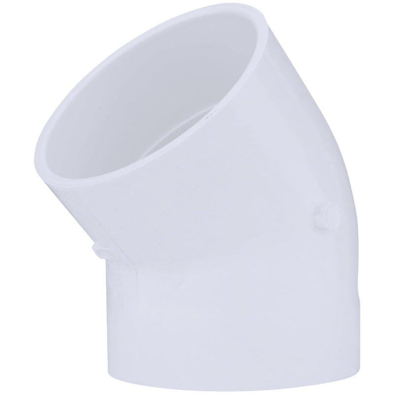 Charlotte Pipe 4 In. Slip x Slip Schedule 40 45 Deg. PVC Elbow (1/8 Bend)