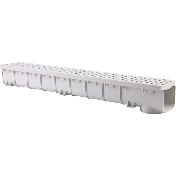 NDS 5 In. x 39-3/4 In. Gray Polypropylene Pro Series Channel Drain