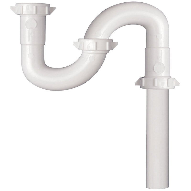 Do it Best 1-1/4 In. x 1-1/4 In. White Plastic S-Trap