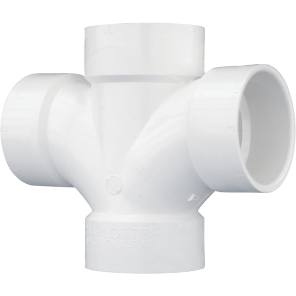 Charlotte Pipe 3 In. Double Sanitary DWV PVC Tee