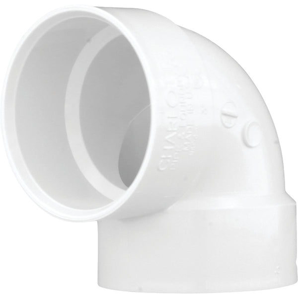 Charlotte Pipe 3 In. Schedule 40 90 Deg. DWV PVC Vent Elbow (1/4 Bend)